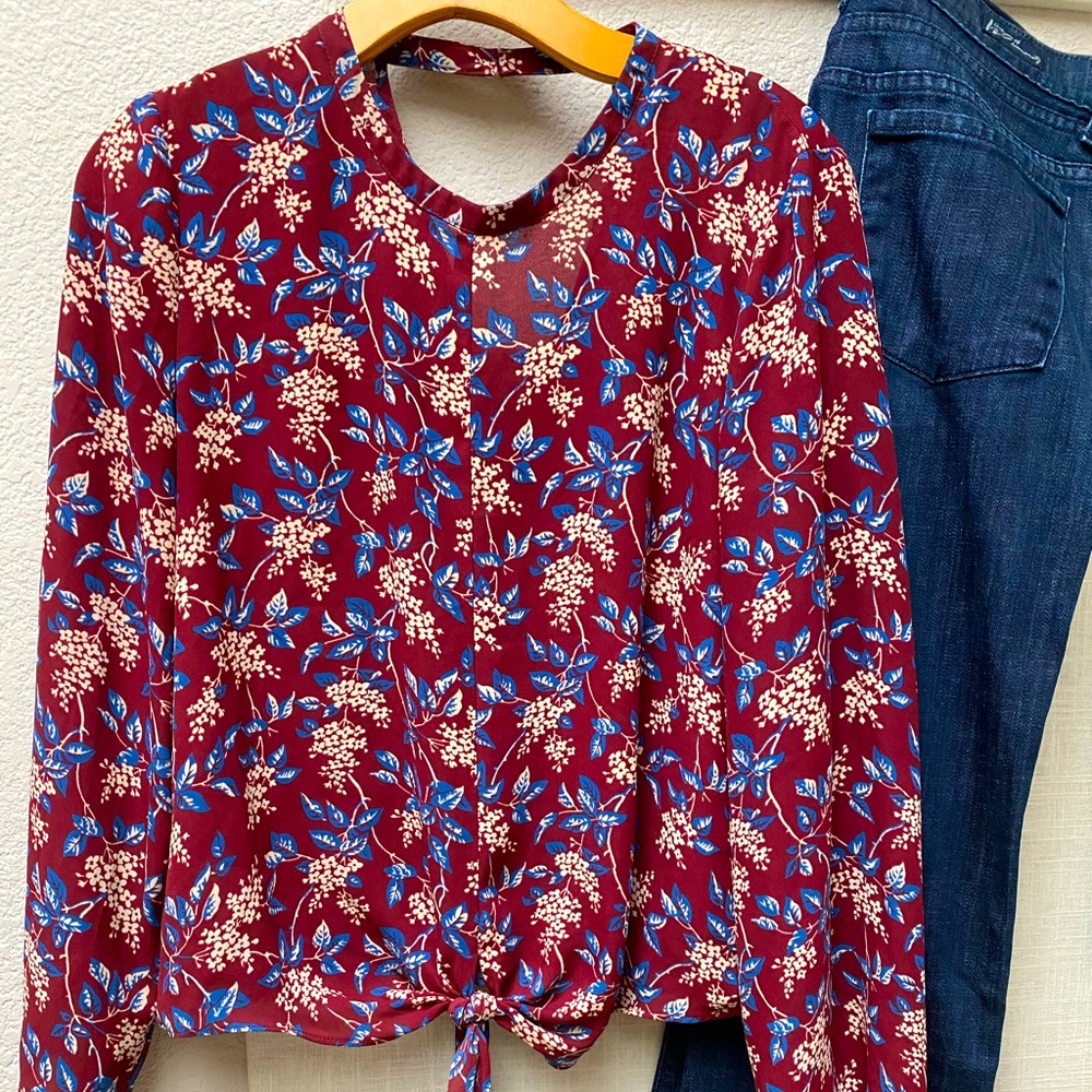 Boho 70s inspired Madewell top